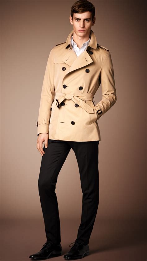 trench burberry uomo corto|Trench Coats for Men .